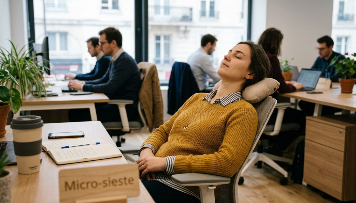 Santé mentale au bureau : pourquoi la micro-sieste séduit les salariés français